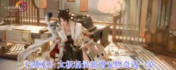 剑网3太极秘录新增了哪些宠物奇遇