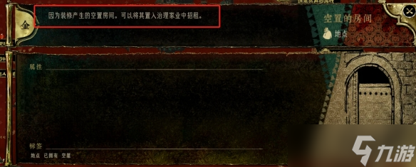 《苏丹的游戏》空置的房间作用