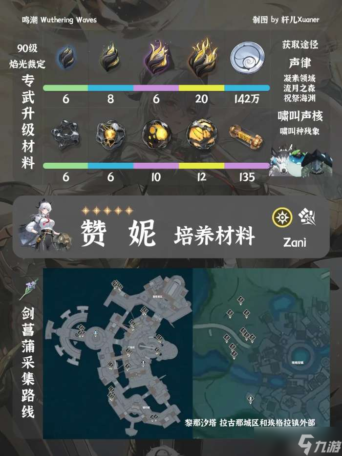 鸣潮赞妮材料在哪获取 鸣潮赞妮突破素材位置大全