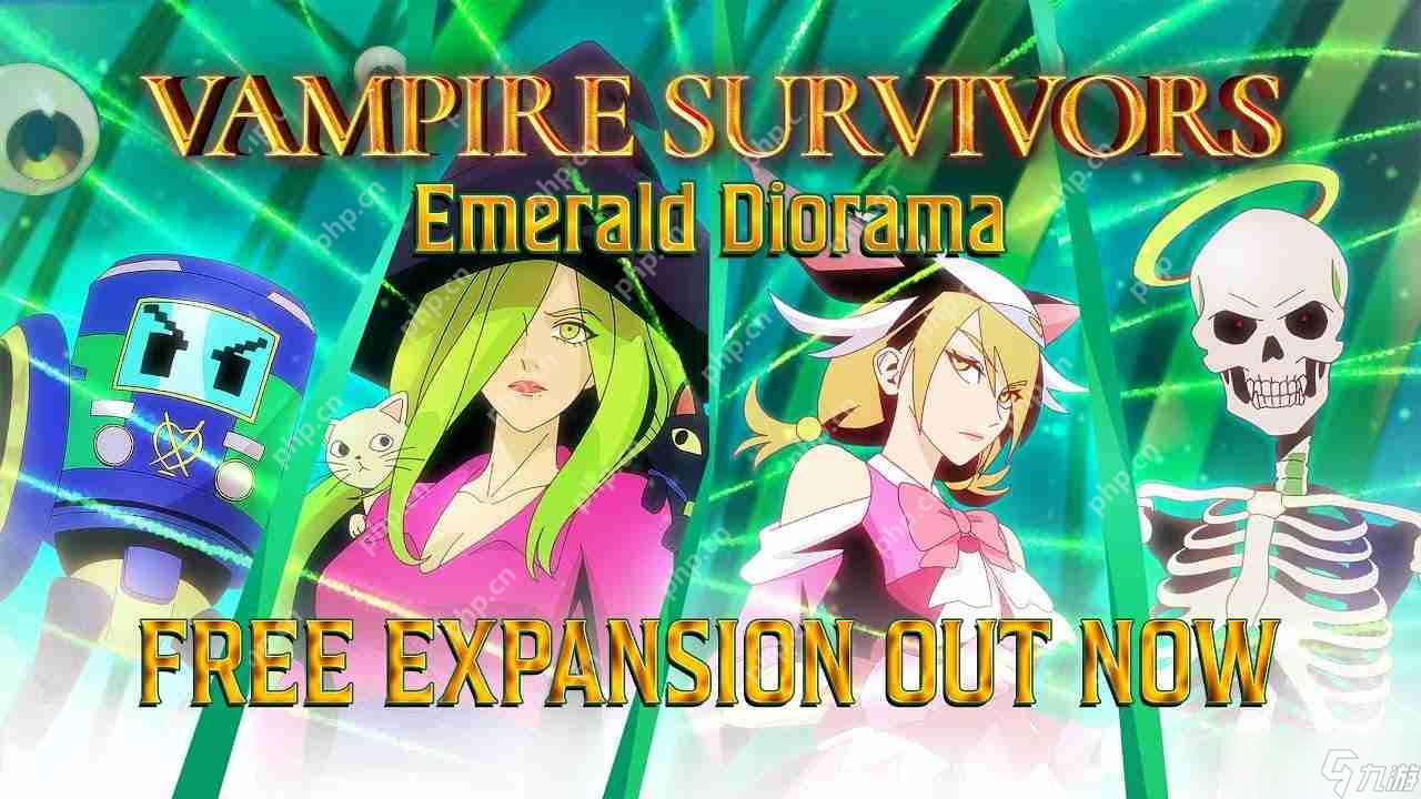 《吸血鬼幸存者》新推出与《SaGa Emerald Beyond》合作资料片《Emerald Diorama》