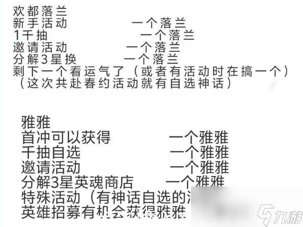 《三千幻世》角色获取方式
