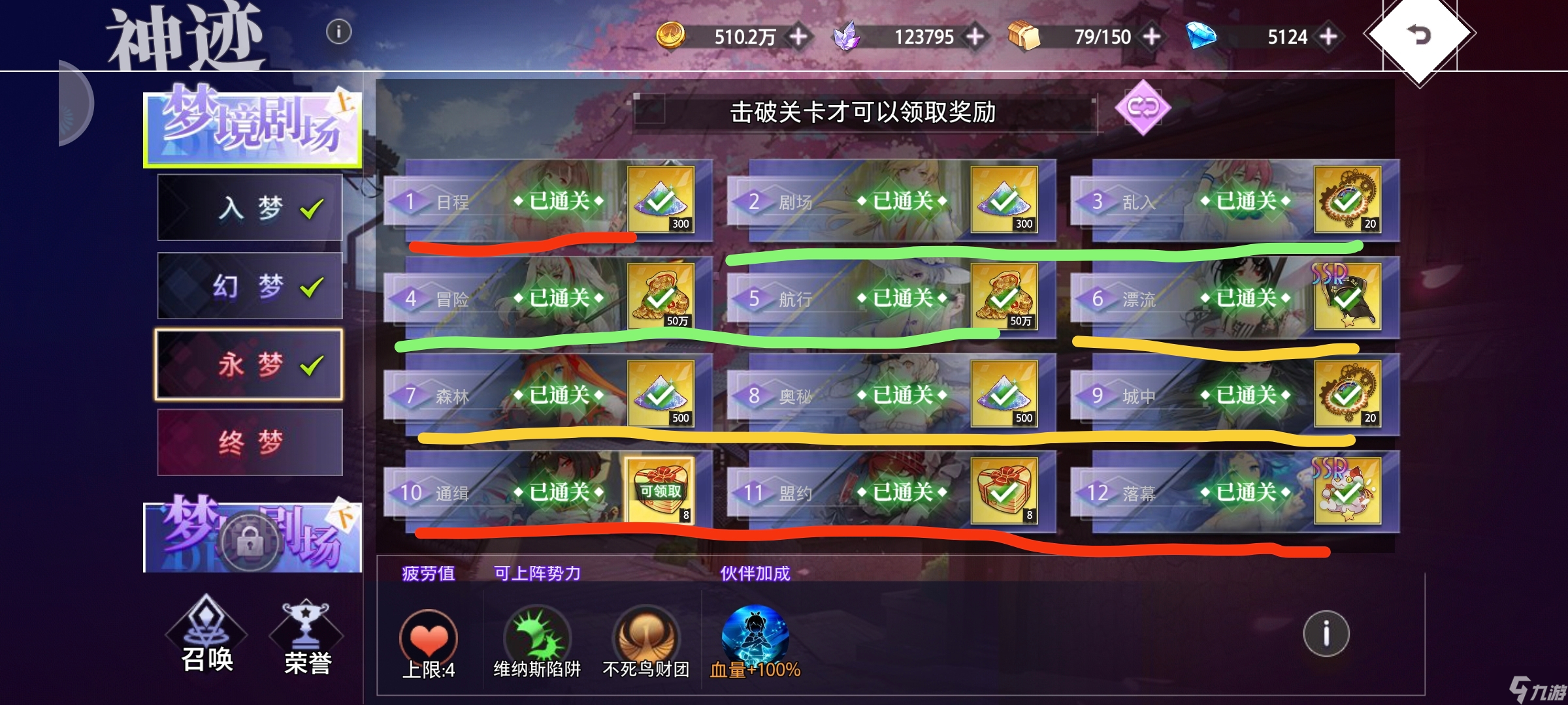 梦的第七章神迹幻梦剧场通关攻略