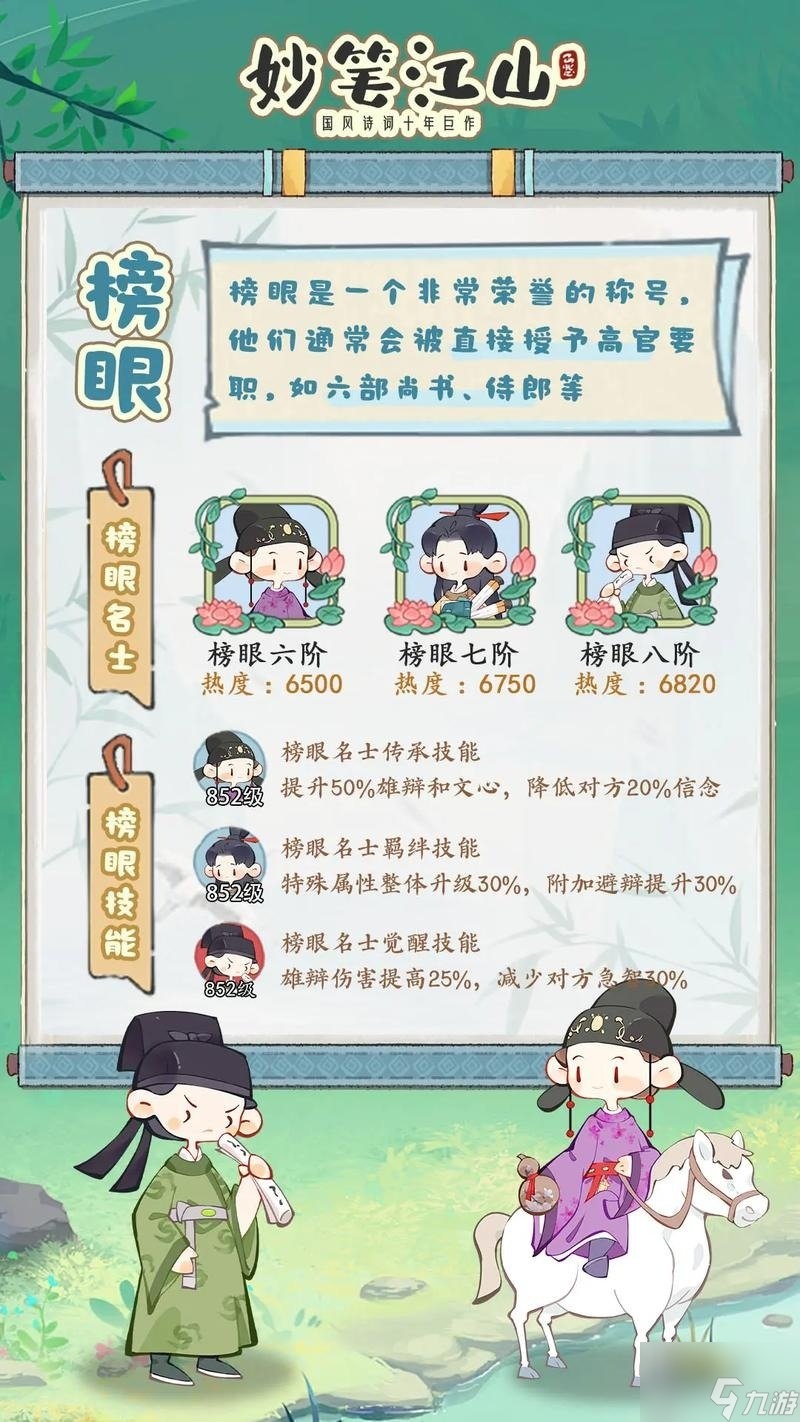 妙笔江山名士选谁 妙笔江山名士搭配 妙笔江山名士阵容