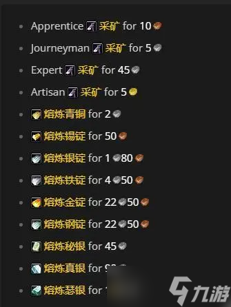《魔兽世界》怀旧服铁炉堡矿石分布