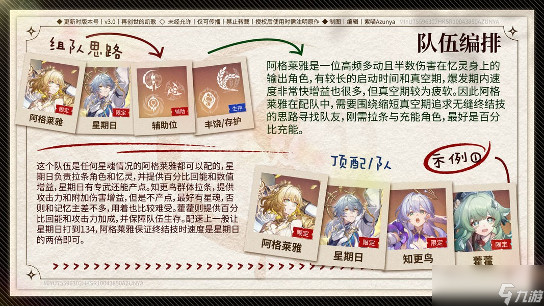 崩坏星穹铁道阿格莱雅配队推荐