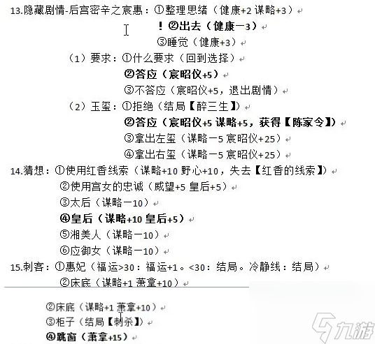 后宮三千人第九章冷宮篇全攻略
