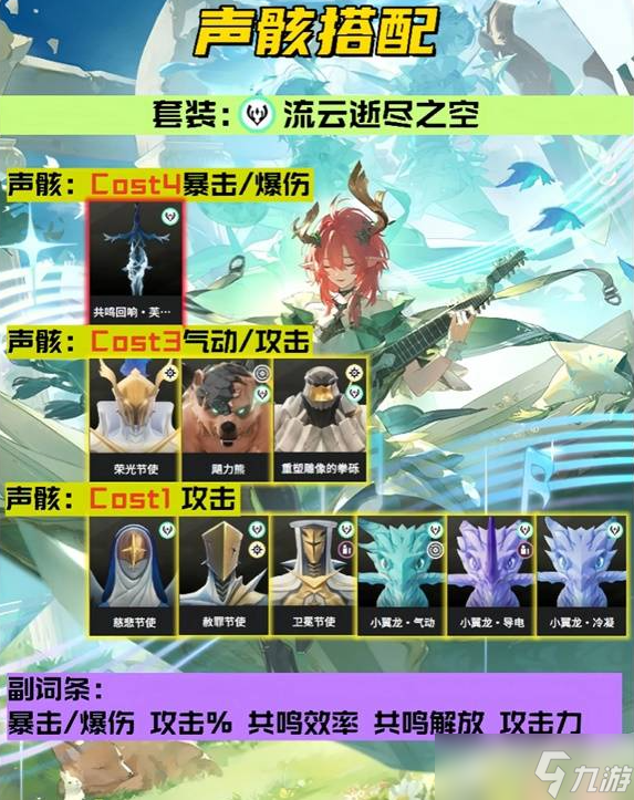 鸣潮夏空声骸怎么搭配 鸣潮夏空声骸推荐