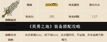 英勇之地装备如何搭配