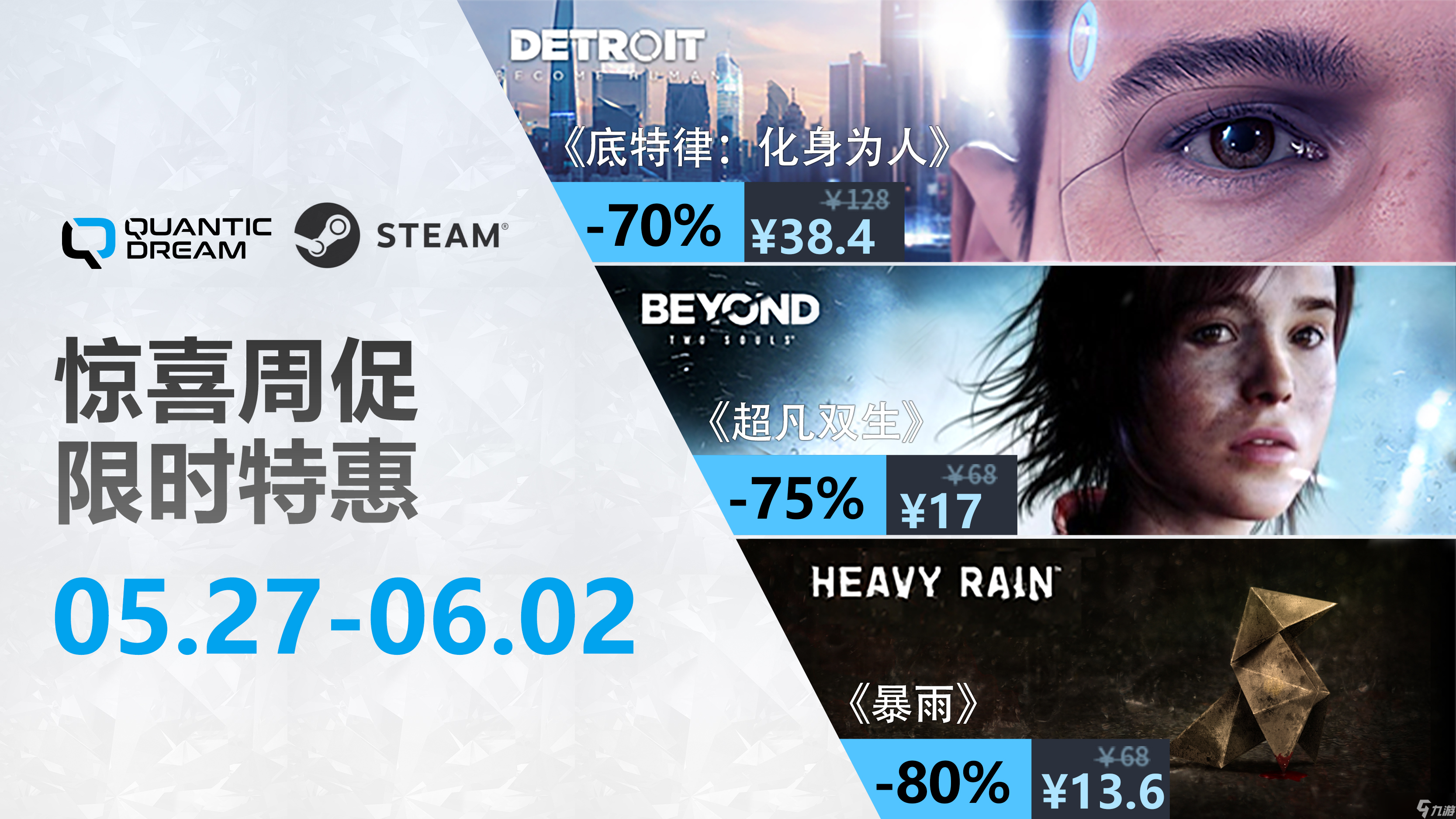 周促返場,Quantic Dream經(jīng)典三部曲玩家回饋禮贊