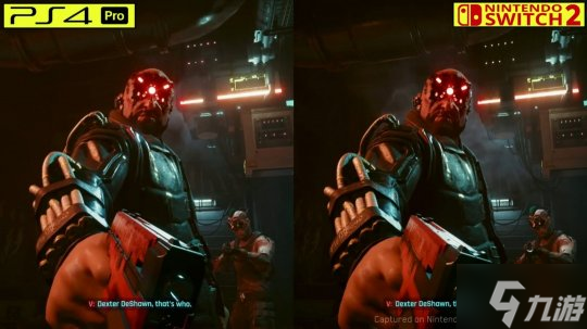 《赛博朋克2077》PS4 Pro和Switch 2画面对比