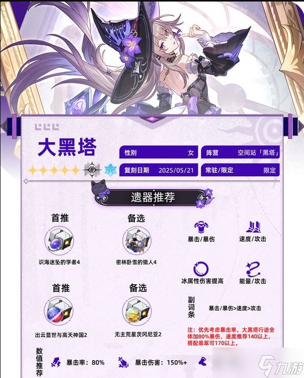 崩壞星穹鐵道3.3大黑塔培養(yǎng)攻略
