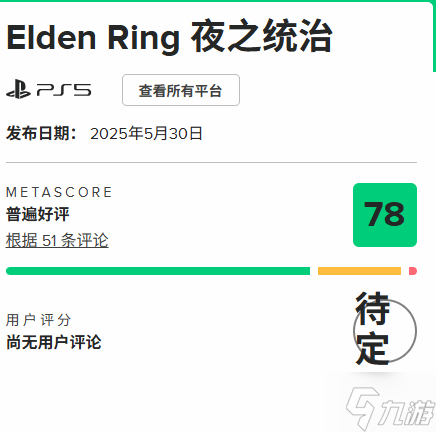 《黑夜君临》M站均分78 好评率达76%