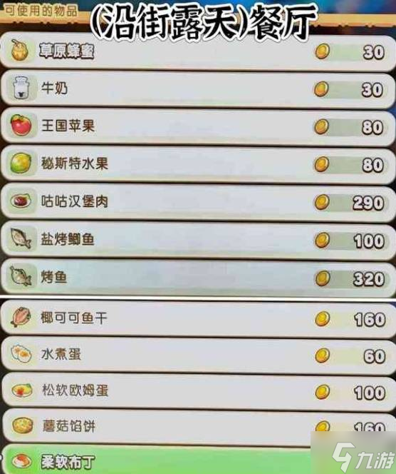 《幻想生活i》王都商店出售物品一覽