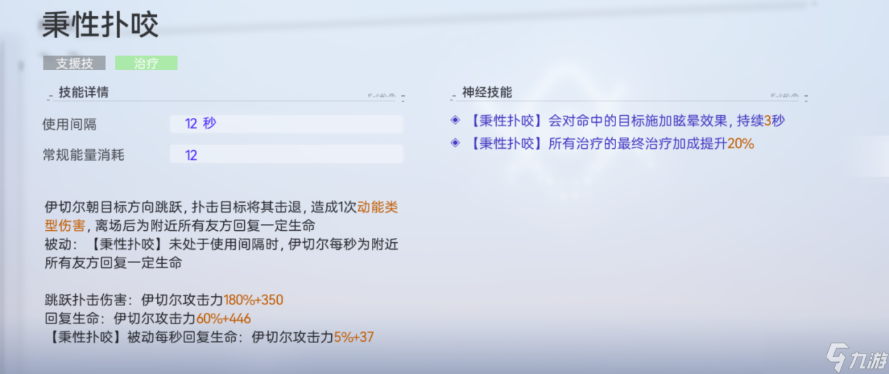 尘白禁区伊切尔技能、数值调整，稳坐 T0 奶辅宝座！