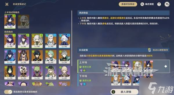 《原神》机谋变策战记第五天阵容搭配推荐