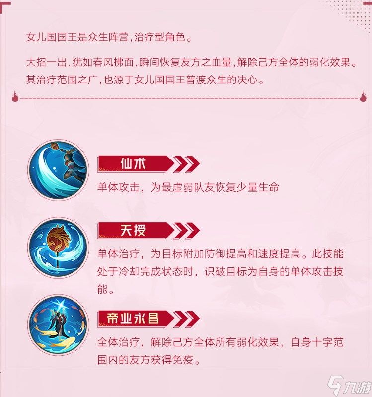 《西游筆繪西行》女兒國國王技能介紹