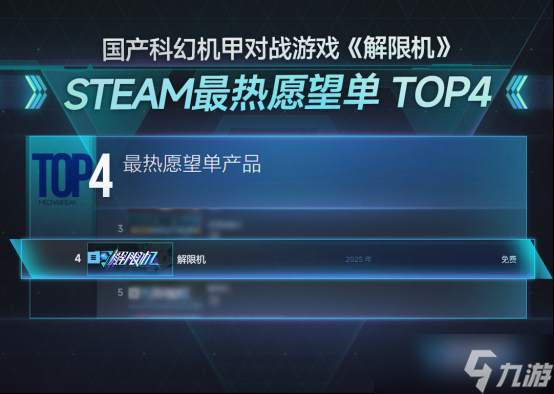 國產(chǎn)科幻《解限機》定檔7月2日公測,登頂Steam國產(chǎn)游戲愿望單榜首
