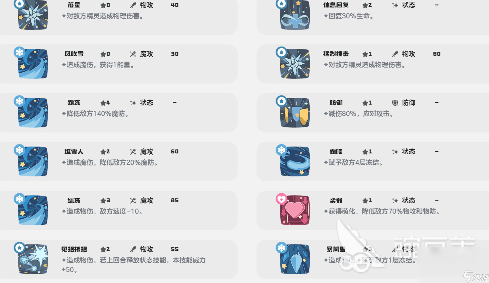 洛克王国世界雪影娃娃什么技能 洛克王国手游雪影娃娃技能分享
