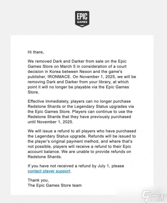 因开发商版权纠纷 《越来越黑暗》将于11月从Epic移除