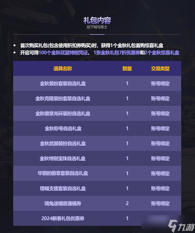 《DNF》2023国庆套礼包内容分享