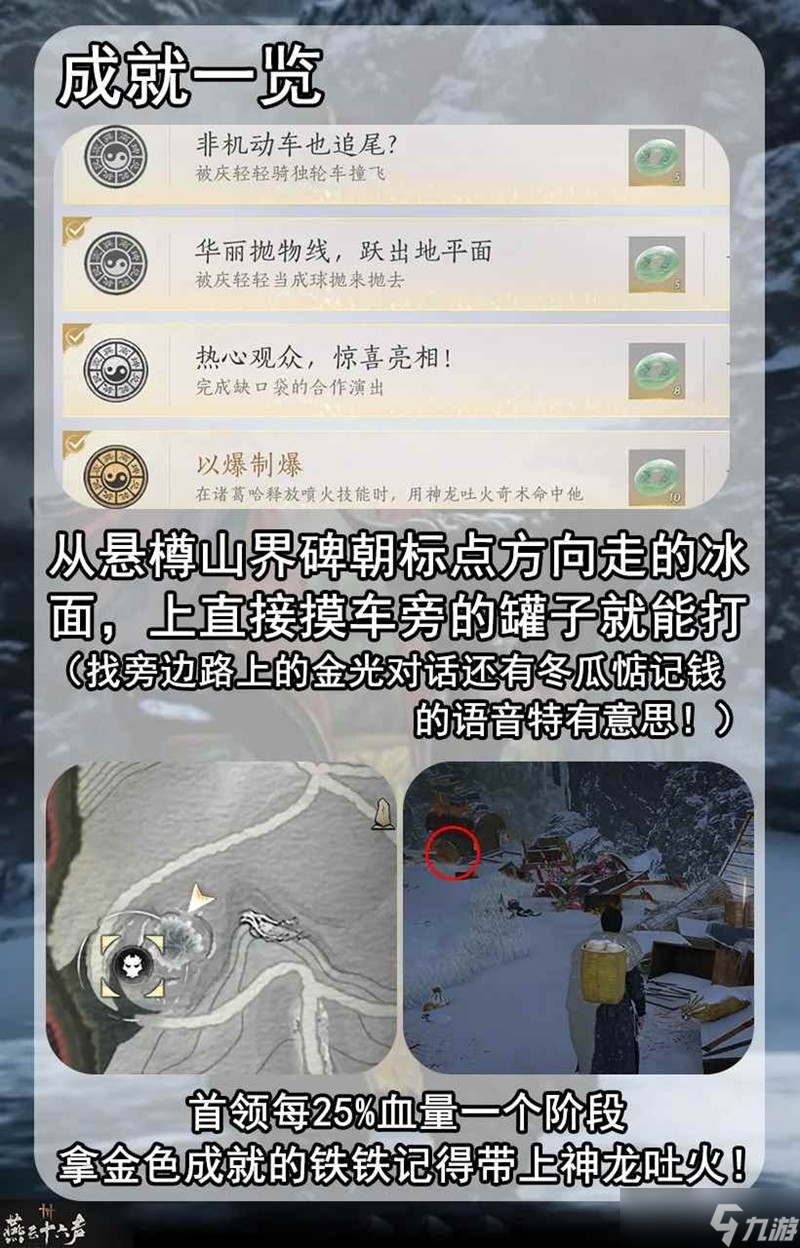 燕云凉州野外首领 缺口袋把戏团成就获取攻略