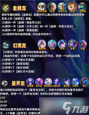 金铲铲之战巨龙之巢所有羁绊 金铲铲巨龙之巢羁绊介绍以及阵容推荐