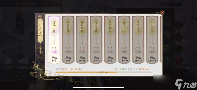 花亦山心之月亲密度有什么用 名士好感度作用详解