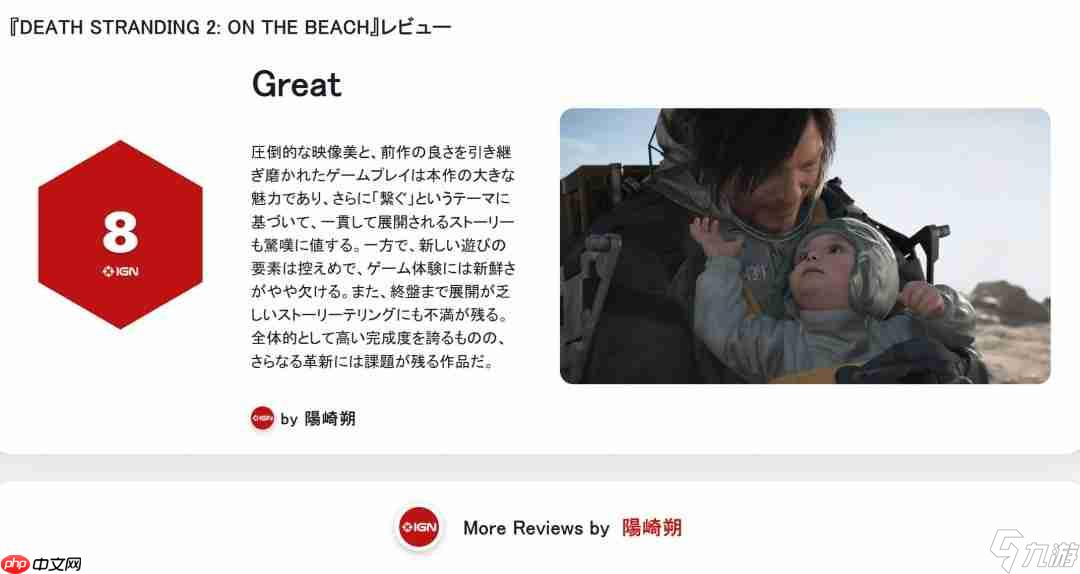 報復IGN日本？《死亡擱淺2》IGN法國僅給出6分評價