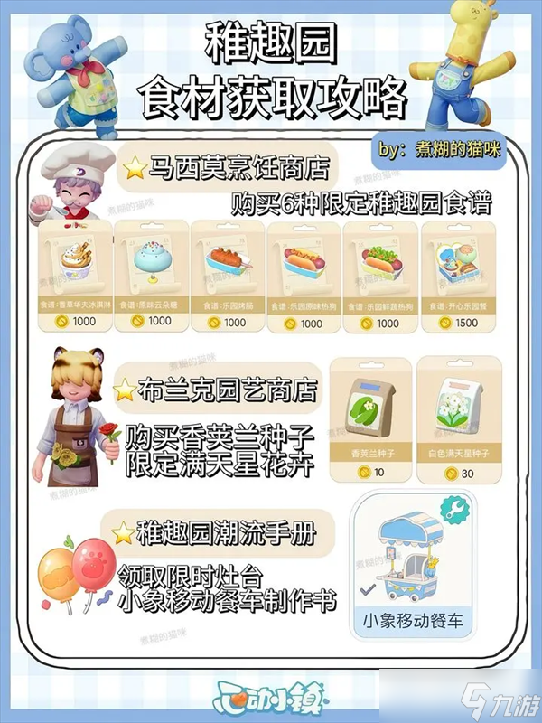 心动小镇稚趣园食谱鱼虫攻略大全