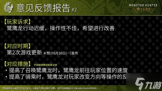 《怪物猎人：荒野》全年更新计划发布 第四次更新今年冬季上线