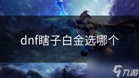 dnf瞎子白金选哪个