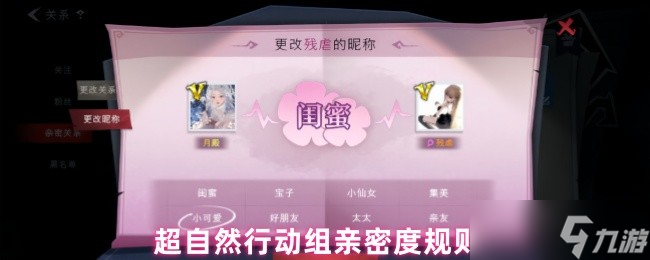 《超自然行動(dòng)組》超自然行動(dòng)組親密度機(jī)制解析