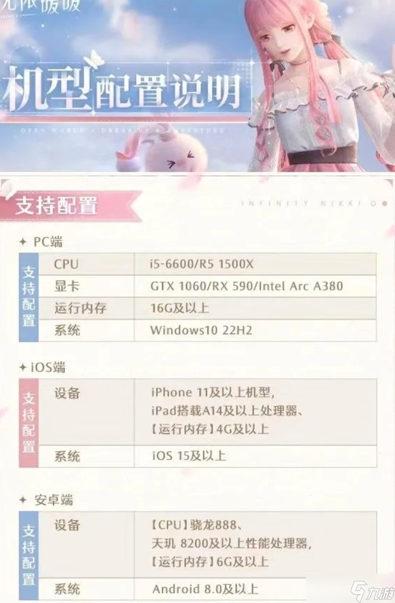 无限暖暖需要什么手机 无限暖暖最佳机型推荐