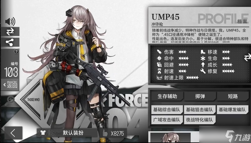 少女前线ump45值得练吗