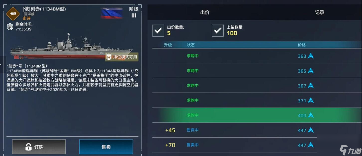 《现代战舰》刻赤号介绍