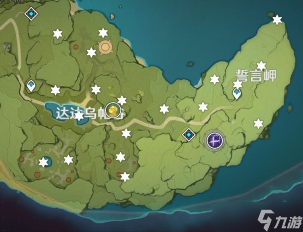 寻找原神岬的星光陨星碎屑地点
