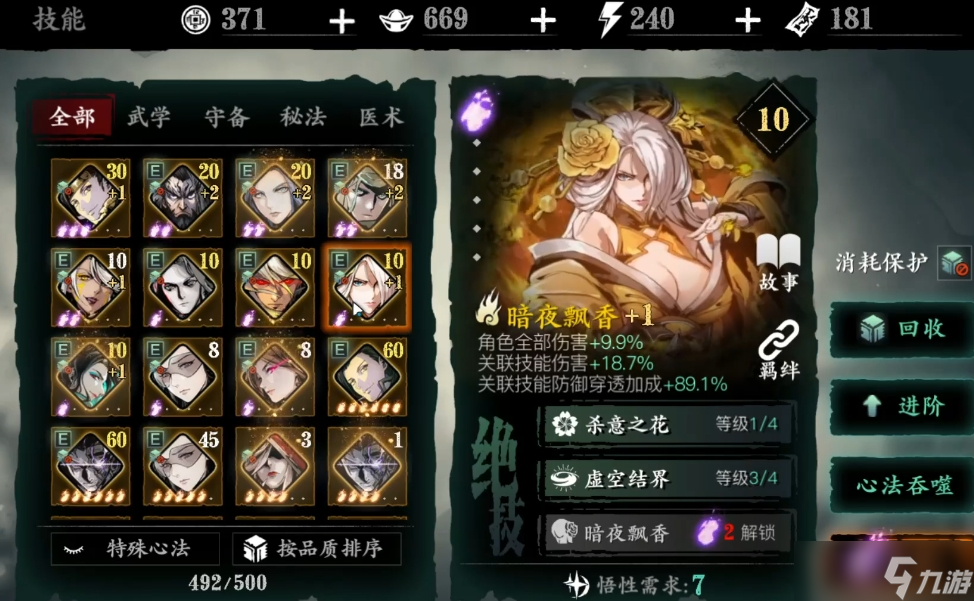 影之刃3心法等级加1什么意思