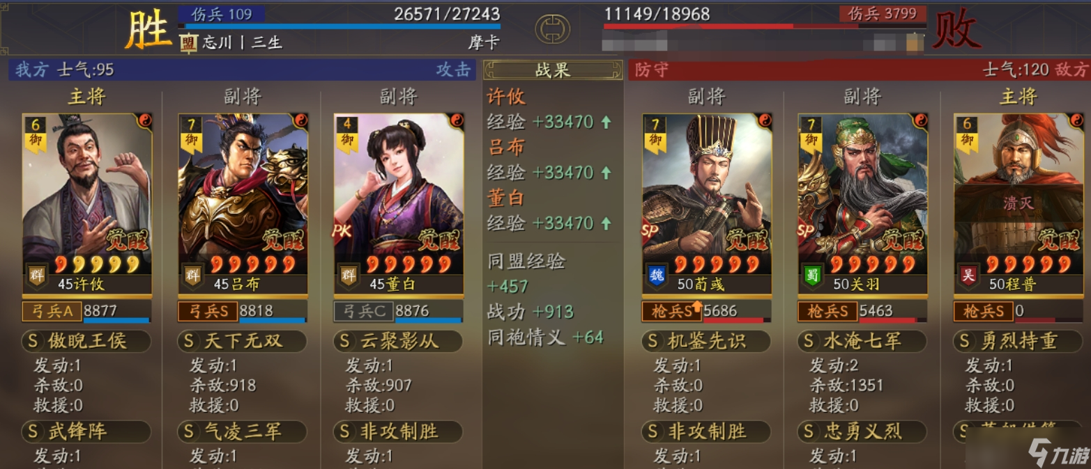 三国志战略版吕布反击武锋弓 敌方红度越高己方得到的收益会越大