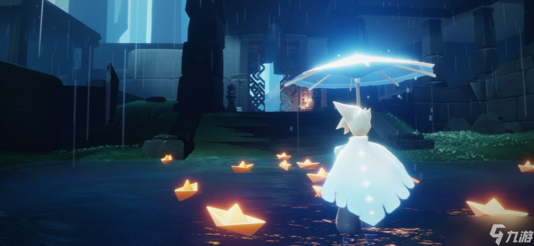 光遇怎么拿著雨傘轉圈