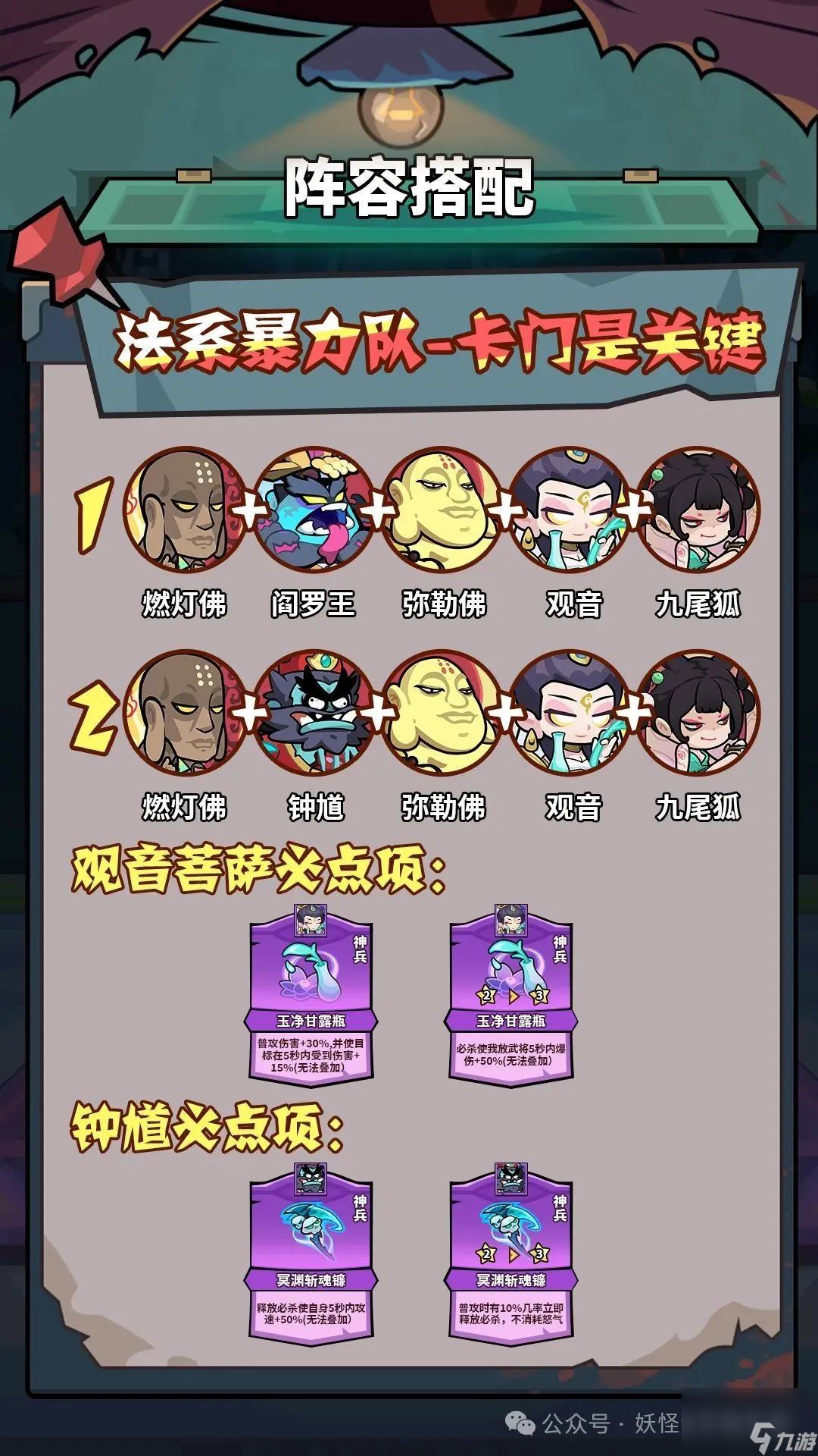 妖怪金手指灼烧队阵容搭配攻略