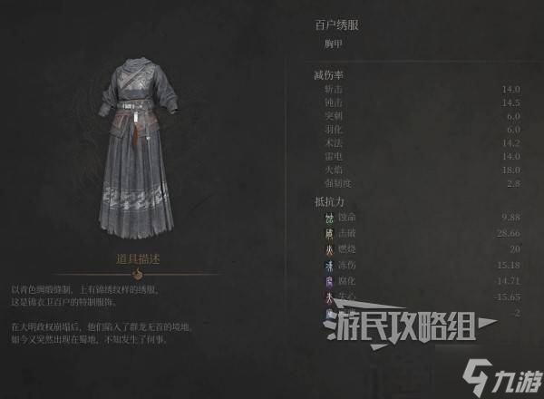 《明末渊虚之羽》百户套装属性及获取方法 百户套怎么获得