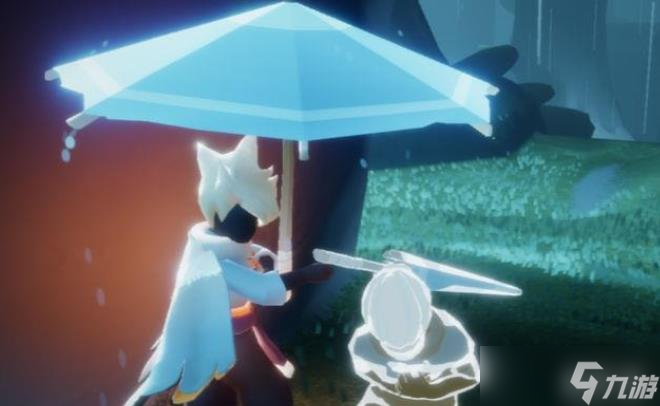 光遇怎么雨伞转圈