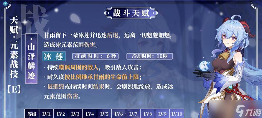 原神手游（天赋技能搭配）