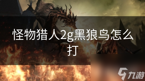 怪物猎人2g黑狼鸟怎么打