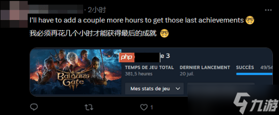 发行总监透露《博德之门3》游玩时长中位数：高达62小时55分！