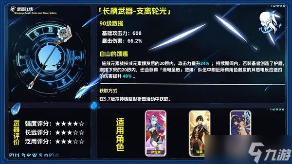 原神武器支离轮光的强度怎么样