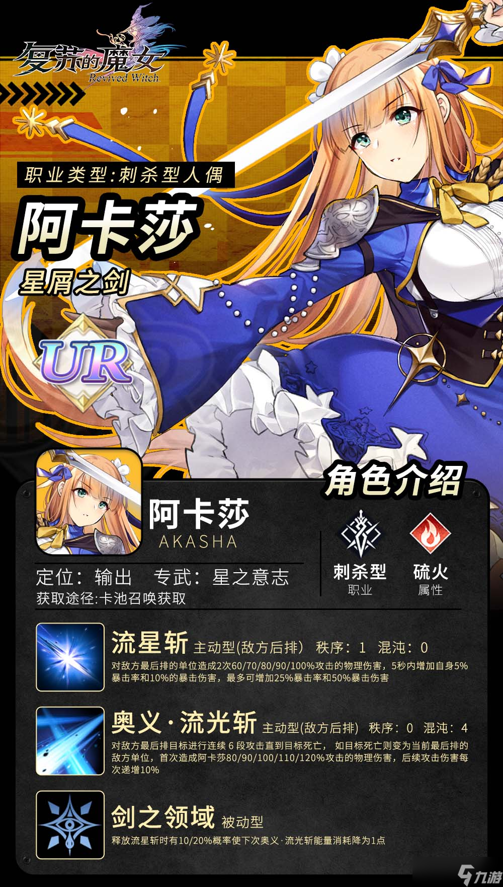 复苏的魔女【人偶图鉴】阿卡莎|角色养成攻略