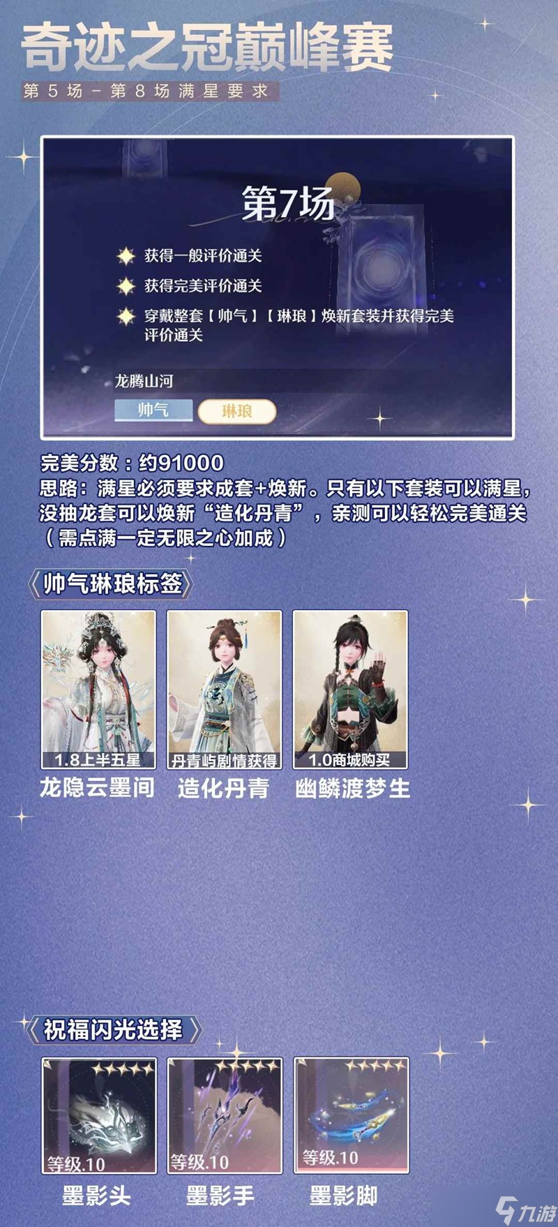 无限暖暖巅峰赛8月上半 奇迹之冠巅峰赛攻略