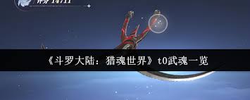 斗罗大陆猎魂世界中t0武魂都有啥