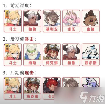 杖剑传说各职业阵容怎么配队